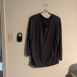2 Encircled Dressy Sweatshirts. One navy and one charcoal.